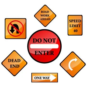 Road sign Illustrazione stock