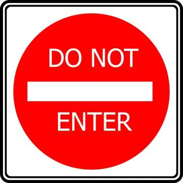 Road sign no entry permit. Vector image. Stock Illustration