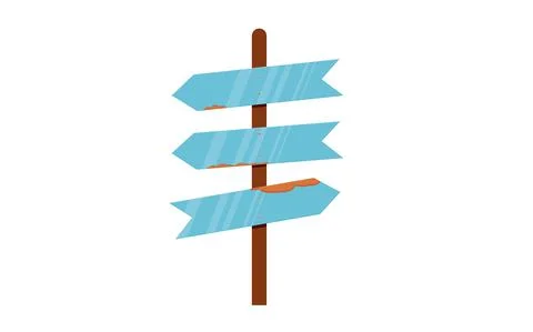 Road sign old with rust. Flat design. Stock Illustration