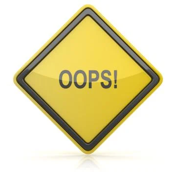 Road Sign - Oops Illustrazione stock