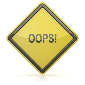 Road Sign, Oops Stock-Illustration