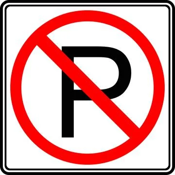 Road sign, parking is prohibited. Vector image. 스톡 일러스트