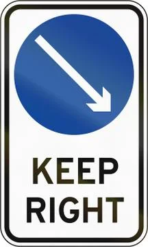 Road sign in the Philippines - Keep Right Stock Illustration