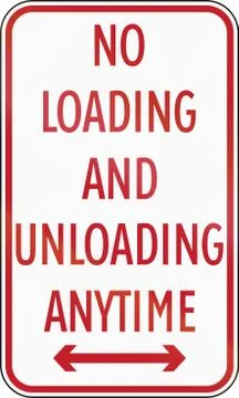 Road sign in the Philippines - No Loading And Unloading Anytime Stock Illustration