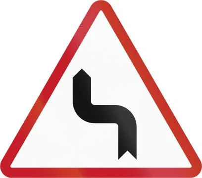 Road sign in the Philippines - Reverse Turn Stock Illustration
