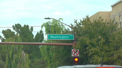 Road sign in Phoenix in slow motion 120fps Stock Footage 166914979