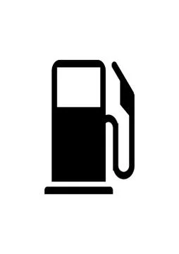 Road sign pointer car refueling on a white background. Stock Illustration