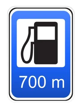 Road sign refueling vector illustration Stock Illustration