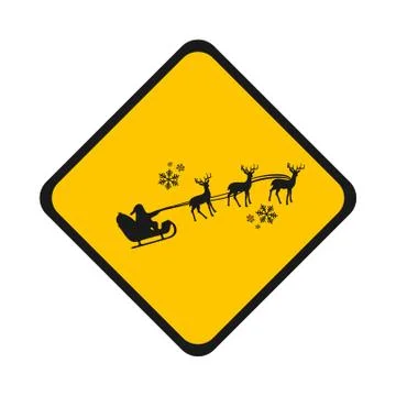 Road sign Santa Stock Illustration
