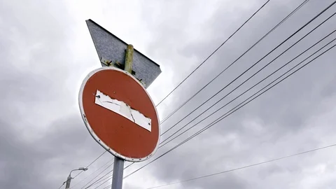 Road Sign Stop Video stock 106754764