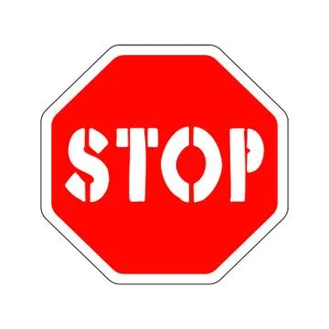Road sign stop logo isolated Stock Illustration