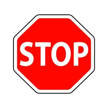 Road sign stop logo isolated Stock Illustration