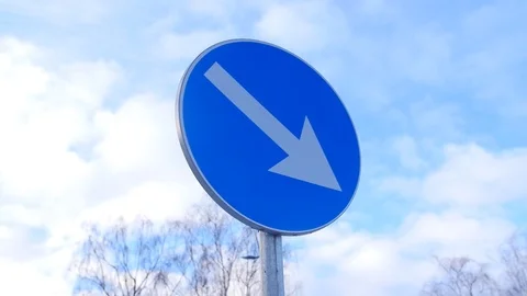 Road sign in the street Stock Footage 101306344