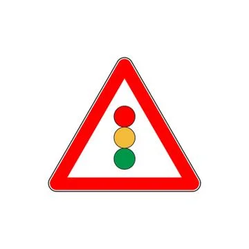 Road sign traffic light vector Illustrazione stock