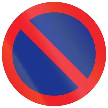 Road sign used in Iran - No parking Stock Illustration