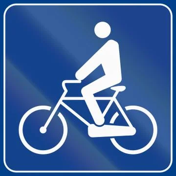 Road sign used in Italy - bicycle crossing Stock Illustration