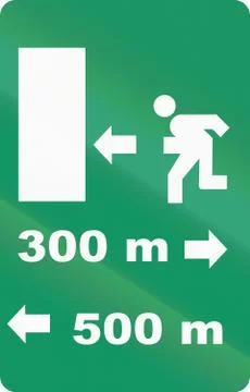 Road sign used in Italy - Emergency exit Stock Illustration