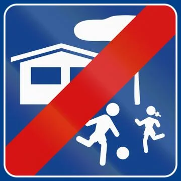 Road sign used in Italy - end of residential area Stock Illustration