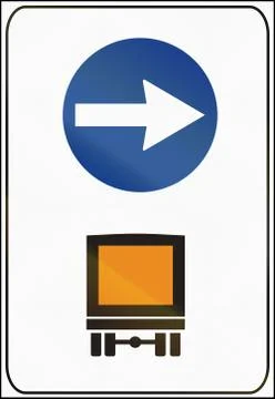 Road sign used in Italy - itinerary mandatory for dangerous goods Stock Illustration