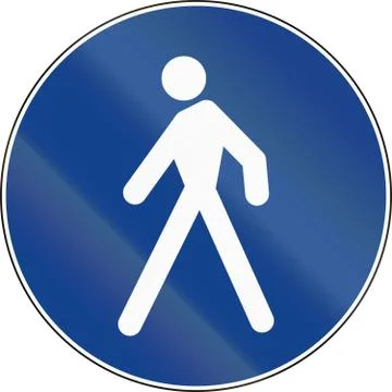 Road sign used in Italy - pedestrian lane Stock Illustration