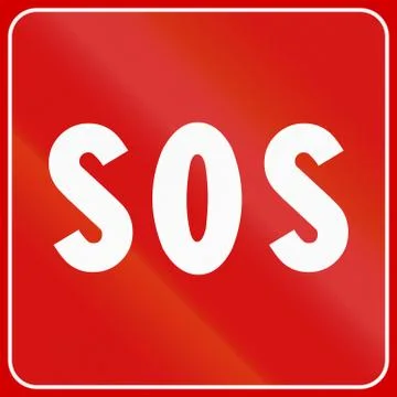 Road sign used in Italy - SOS Stock Illustration