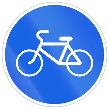 Road sign used in Lithuania - Cycle path Stock Illustration