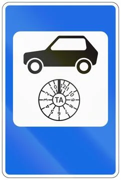 Road sign used in Lithuania - Technical inspection station Stock Illustration