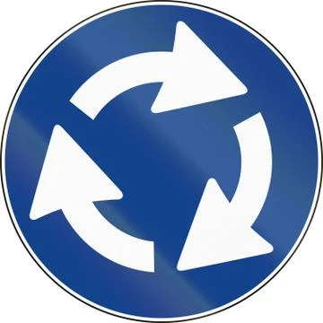 Road sign used in Malta - Intersection with roundabout Stock-Illustration