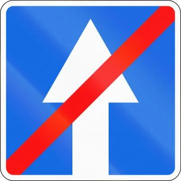 Road sign used in Russia - End of one-way street Stock Illustration