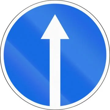 Road sign used in Russia - Mandatory direction Stock Illustration