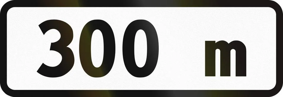 Road sign used in Slovakia - Distance Stock Illustration