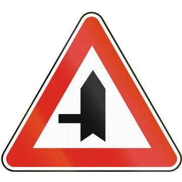 Road sign used in Slovakia - Intersection with priority Stock-Illustration