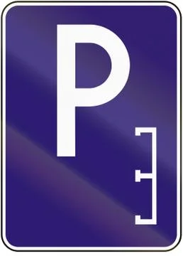 Road sign used in Slovakia - Parallel parking イラスト素材