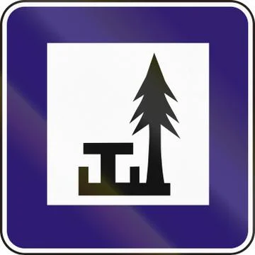 Road sign used in Slovakia - Picnic area Stock Illustration
