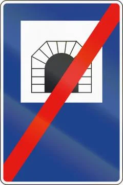 Road sign used in Spain - End of Tunnel Illustrazione stock