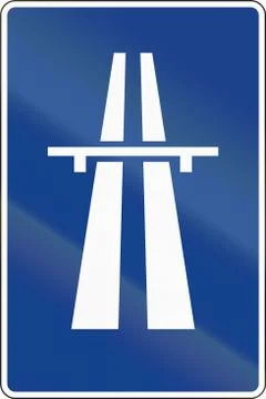 Road sign used in Spain - Freeway Stock Illustration