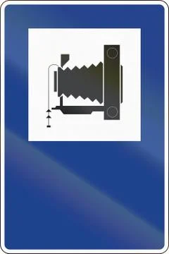 Road sign used in Spain - Picturesque spot Stock-Illustration