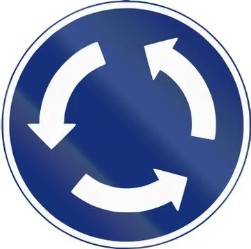 Road sign used in Spain - Roundabout Stock Illustration
