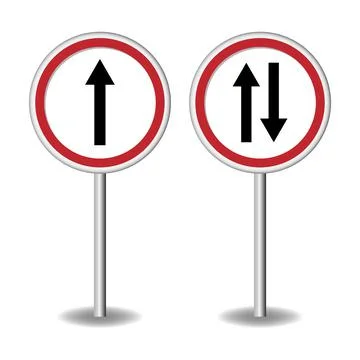 Road sign vector blank . Realistic red road sign Stock Illustration