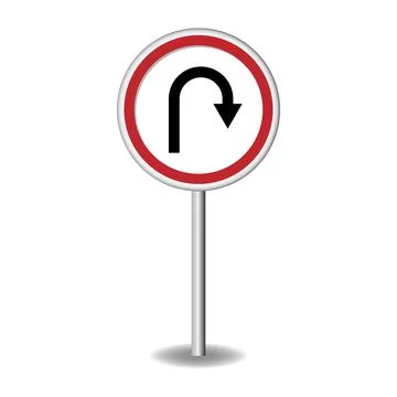 Road sign vector blank . Realistic red road sign Stock Illustration