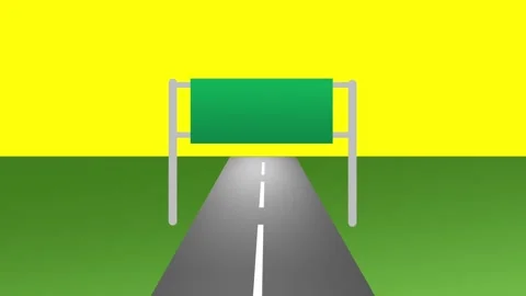 Road with Signboard Stock Footage 300778054