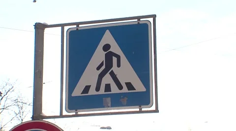 Road sign.m2t Stock Footage 5164238