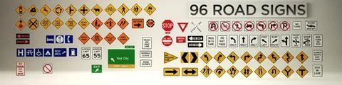 Road Signs 3D Model