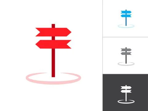 Road Signs Blank Isolated Vector Icon. Vector Plate Road Signs Template Stock Illustration
