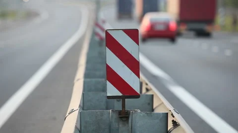 A road signs on the highway Stock Footage 68095686
