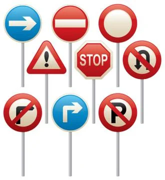 Road signs Stock Illustration