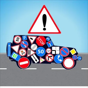 Road signs Stock Illustration