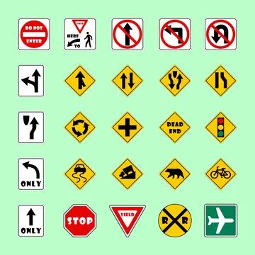 Road signs Stock Illustration