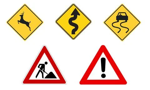 Road signs pack on white background, road signs on the white イラスト素材
