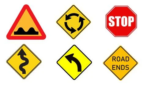 Road signs pack on white background, road signs on the white イラスト素材